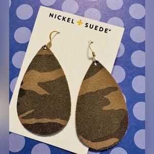 NWT Nickel & Suede Earrings